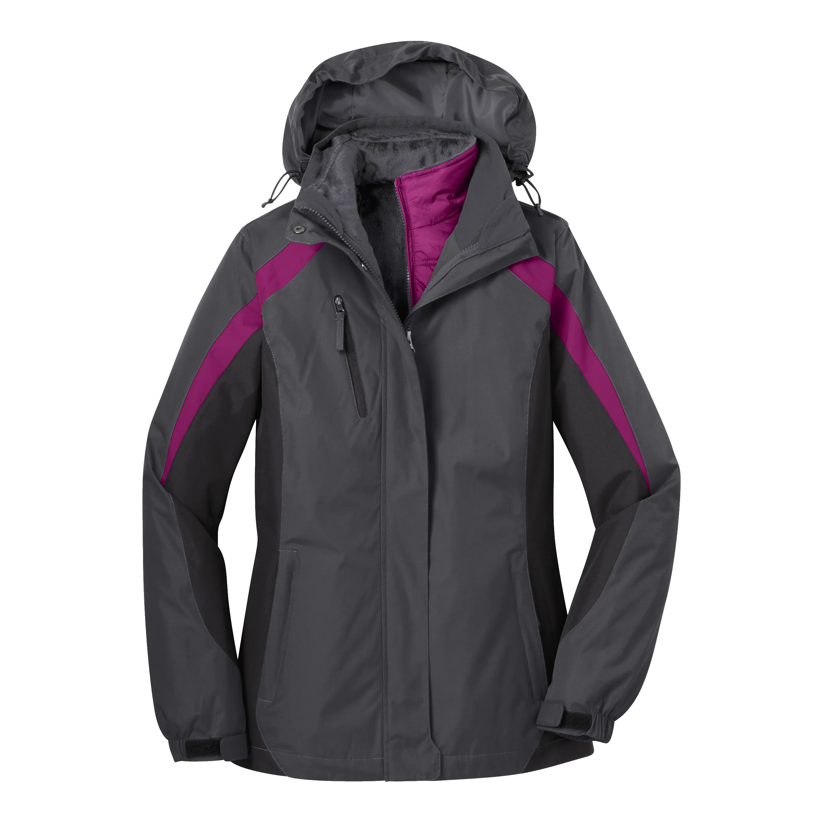 B1618W Ladies Colorblock 3-in-1 Jacket