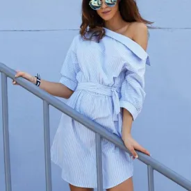 Blue Shirt Dress