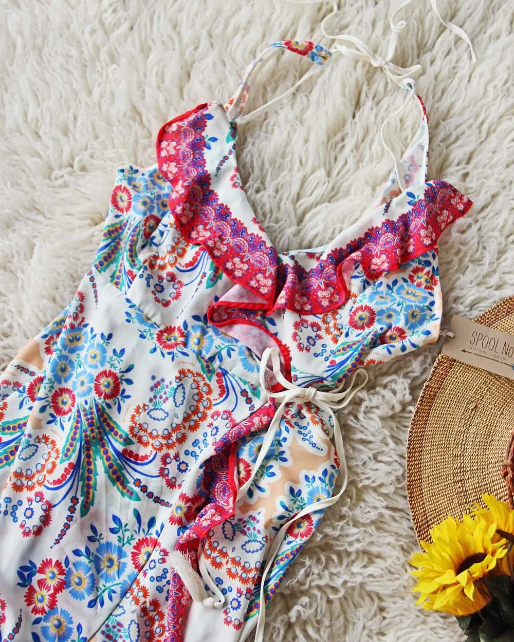Cactus Flower Wrap Maxi