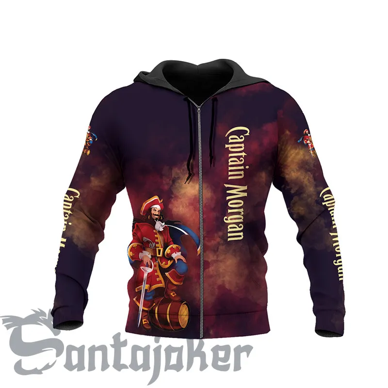 Captain Morgan Colorful Smoke Hoodie & Zip Hoodie