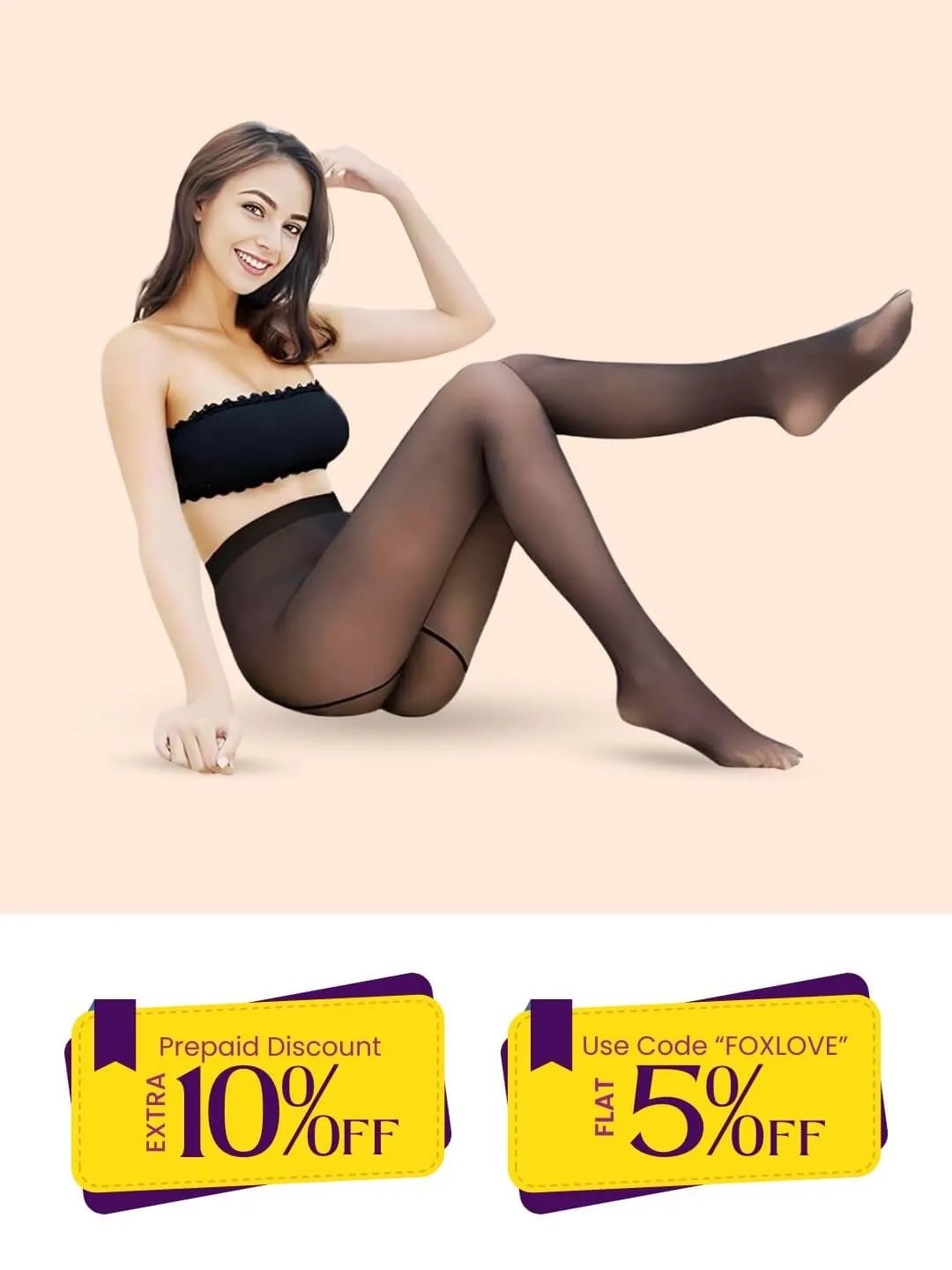 Fleece Sheer Stockings & Camisole for Winters