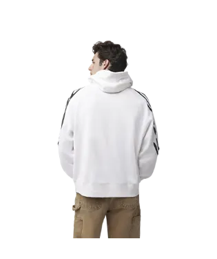 Fox Mens White Energy Face Oversized Fleece PO Hoodie