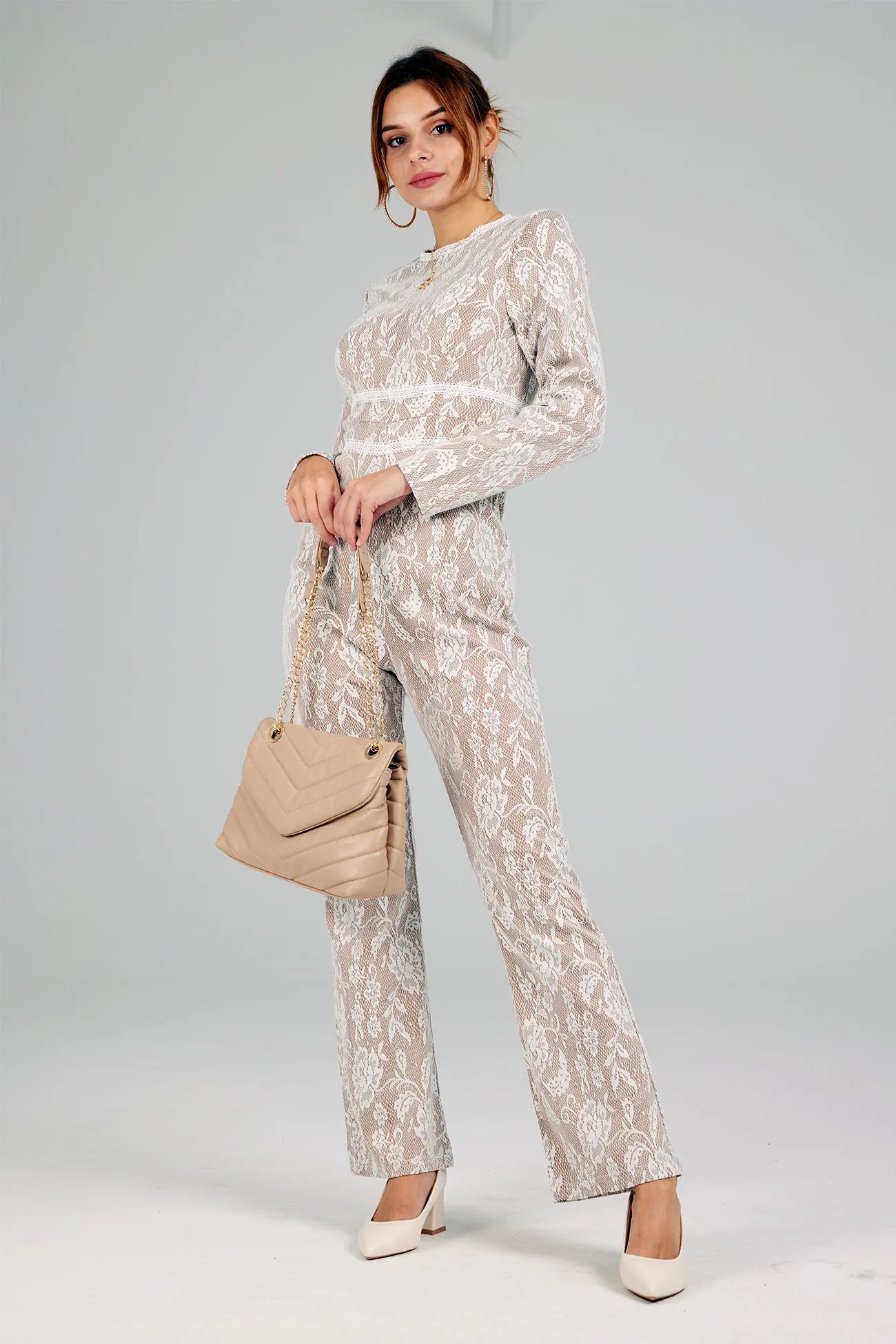 Full Lace High Waist Jumpsuits