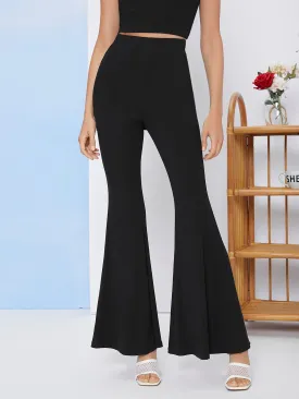 High Waist Flare Leg Pants