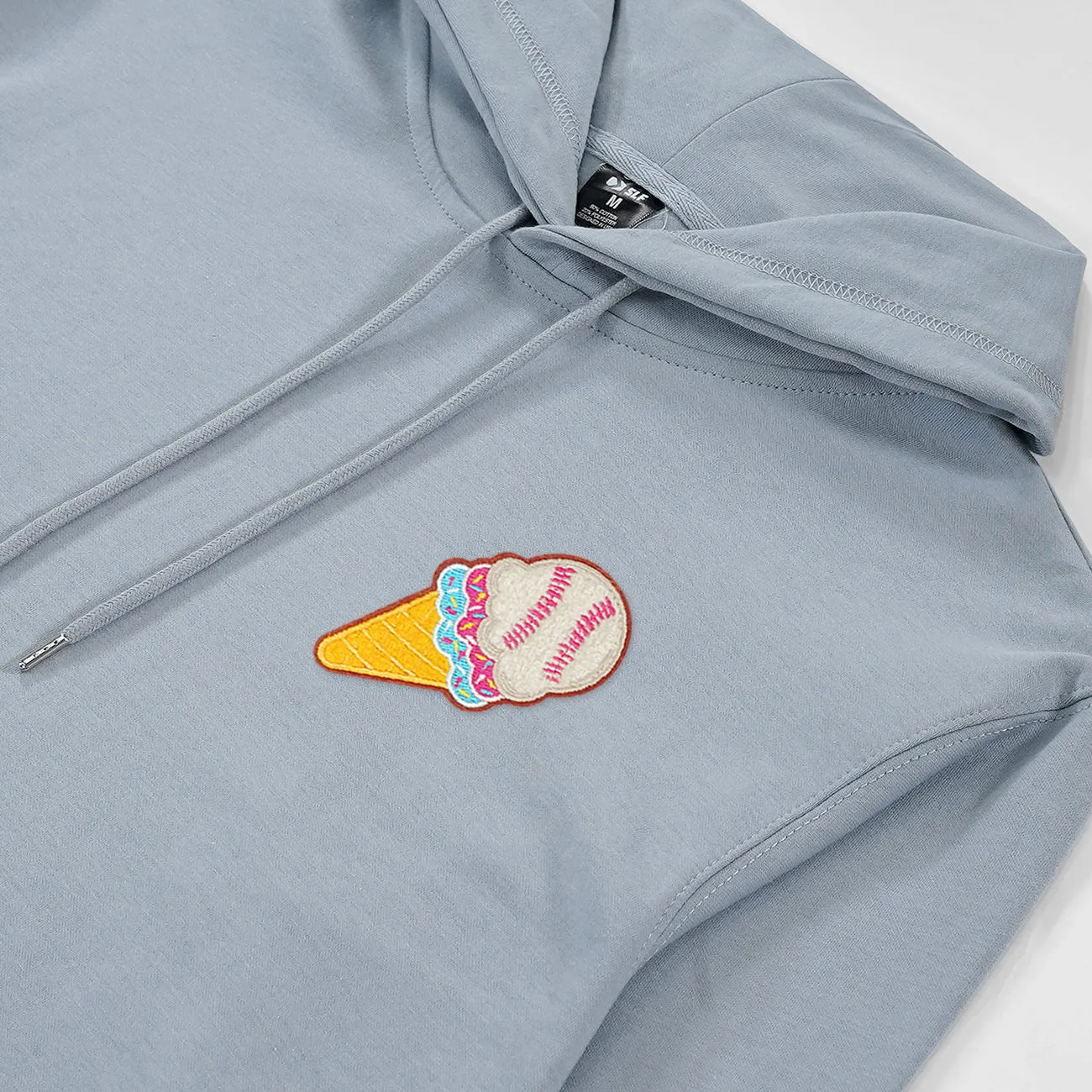 Ice Cream Baseball Patch Hoodie