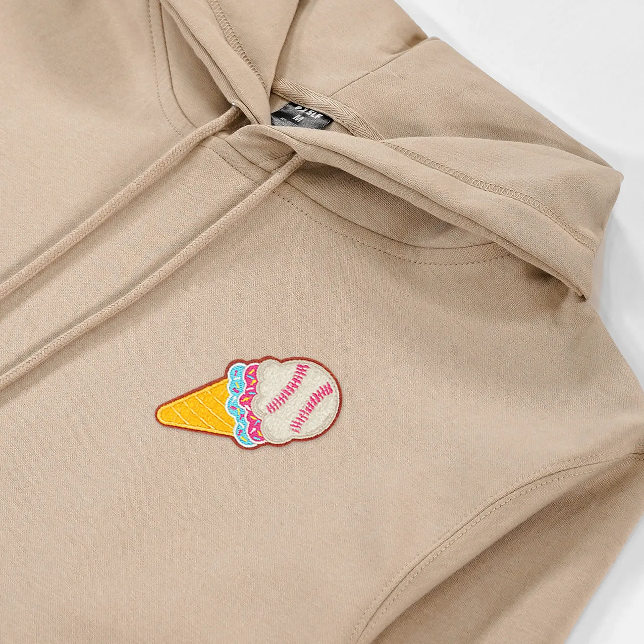 Ice Cream Baseball Patch Hoodie