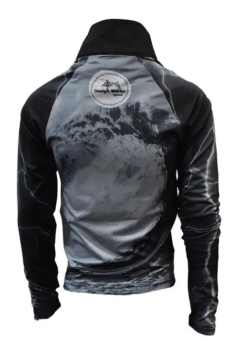 Kids Long Sleeve Sun Safe Rashie - Dark 'N' Stormy