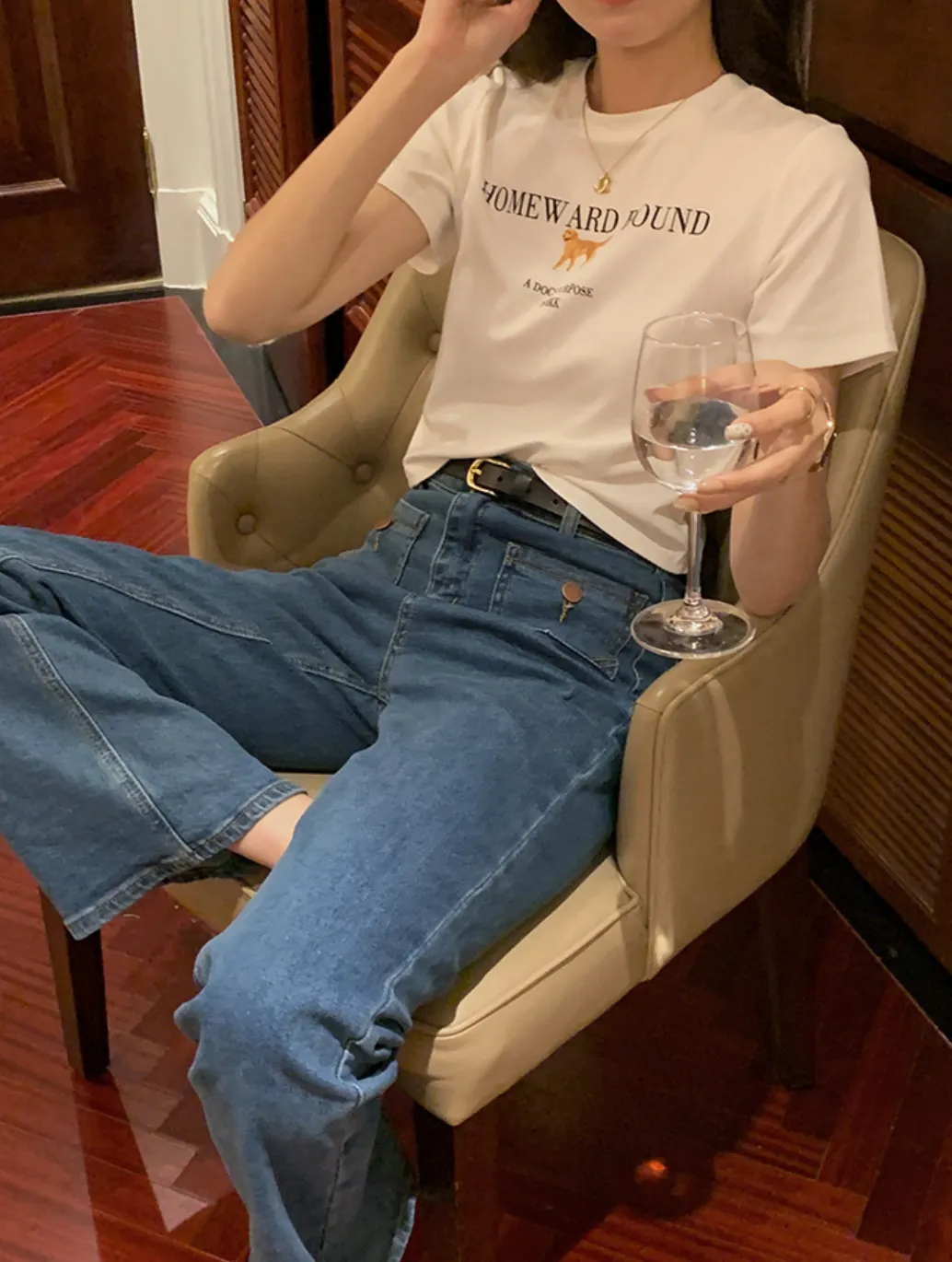 [Korean Style] High Waist Front Pocket Bootcut Flare Jeans