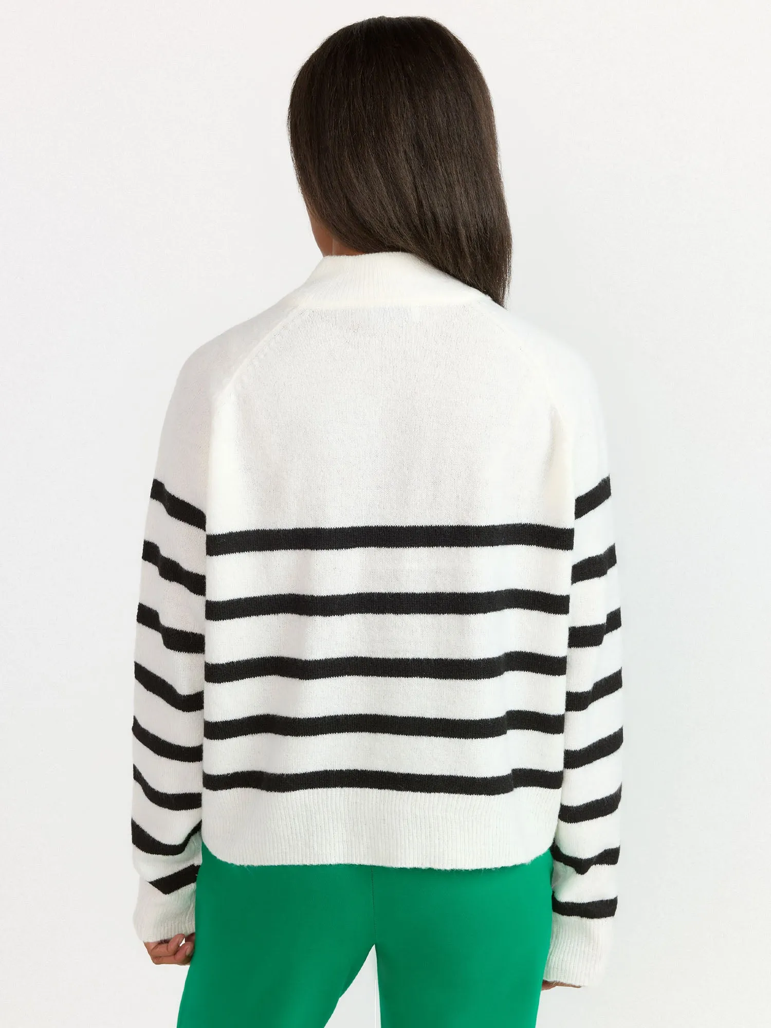 Long Sleeve Mock Neck Button Detail Sweater
