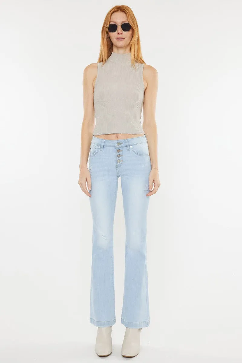 Mid-Rise Super Soft Flare Jeans
