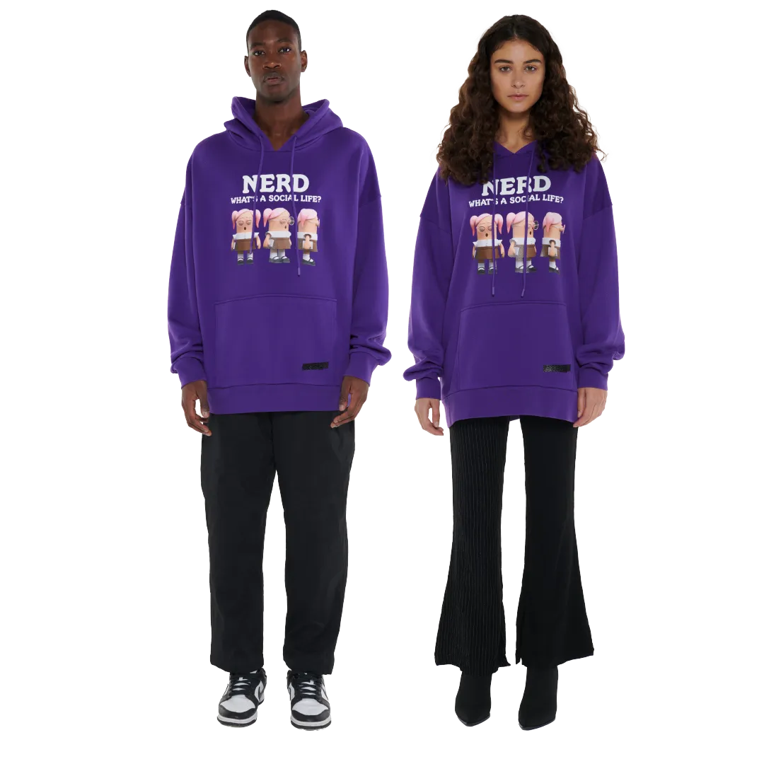 NERD HOODIE-PURPLE