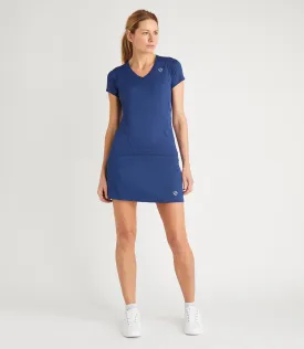 Nicole Technical V Neck Tee - Blue