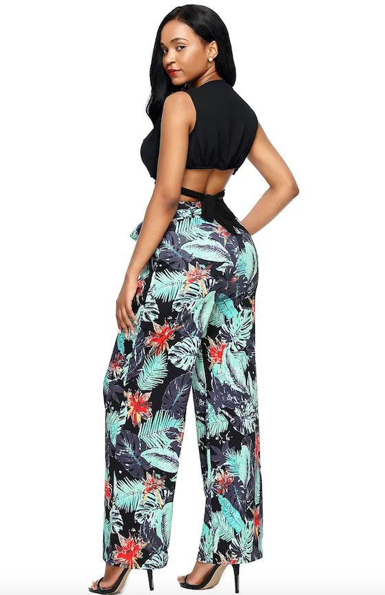 Palazzo Pants • Tropical Green Print