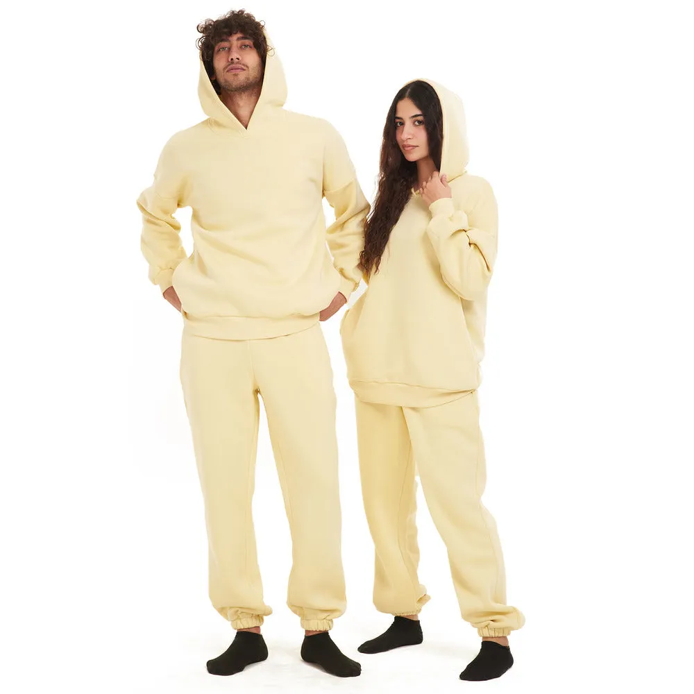 Snuggs oversized unisex hoodie set Cream