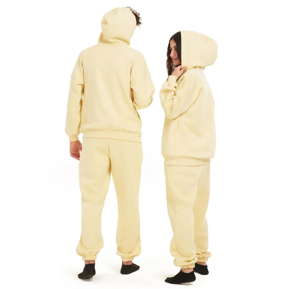 Snuggs oversized unisex hoodie set Cream