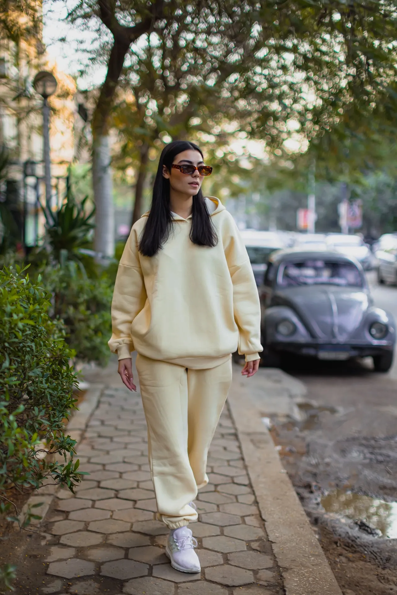 Snuggs oversized unisex hoodie set Cream