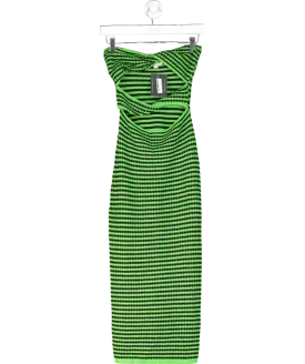 Solid & Striped Green Cut Out Striped Dress UK S