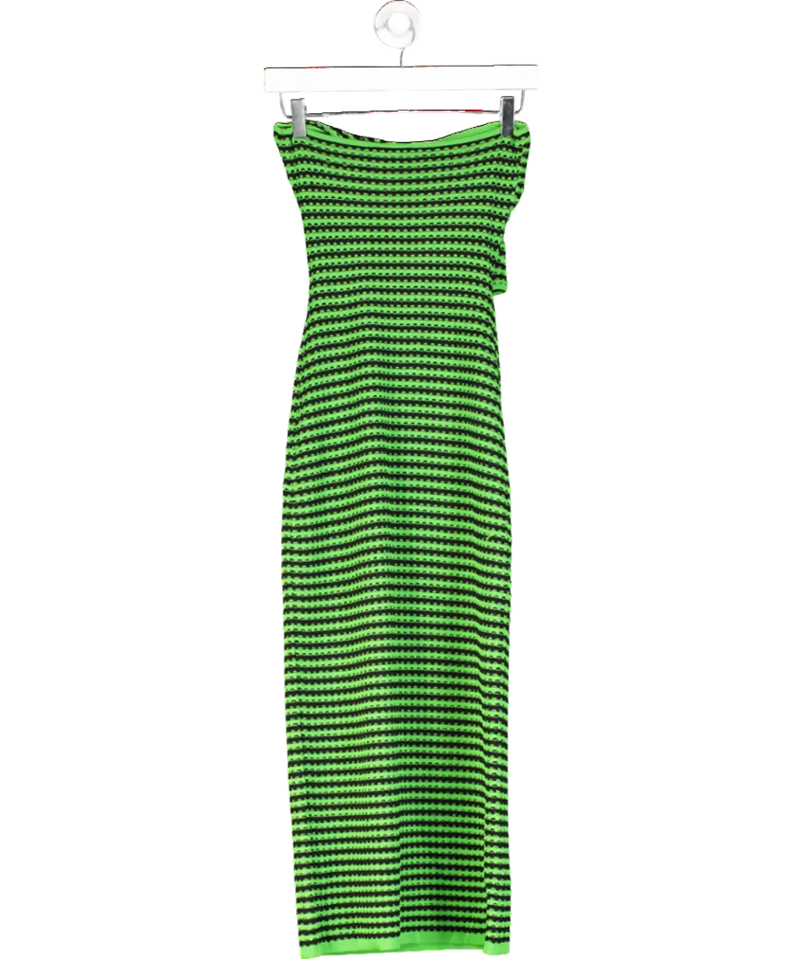 Solid & Striped Green Cut Out Striped Dress UK S
