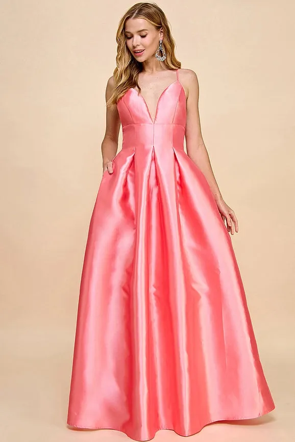Taffeta Maxi Dress