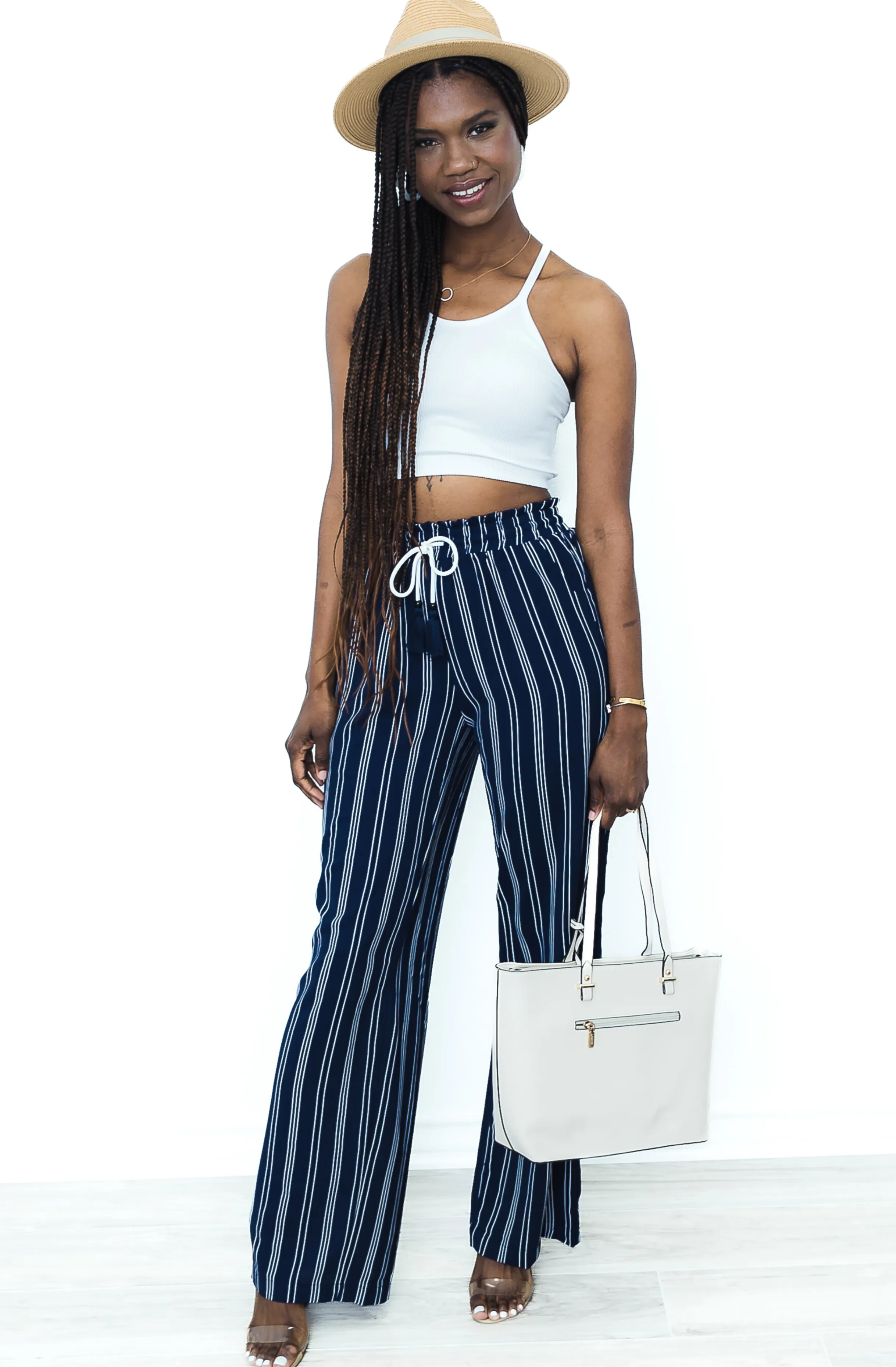 Tall Yacht Pants-Striped