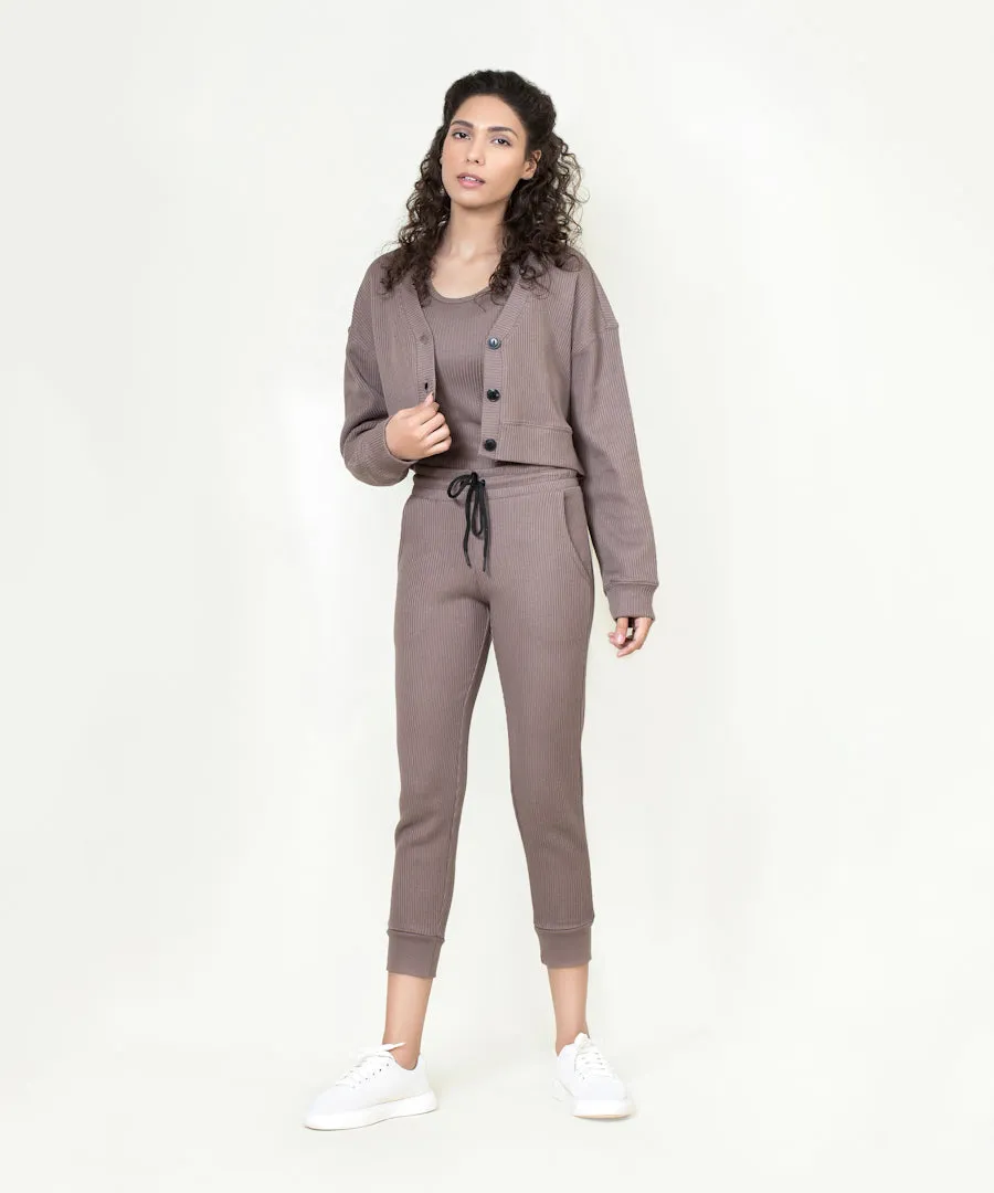 Women's Waffle Knit Cropped Joggers