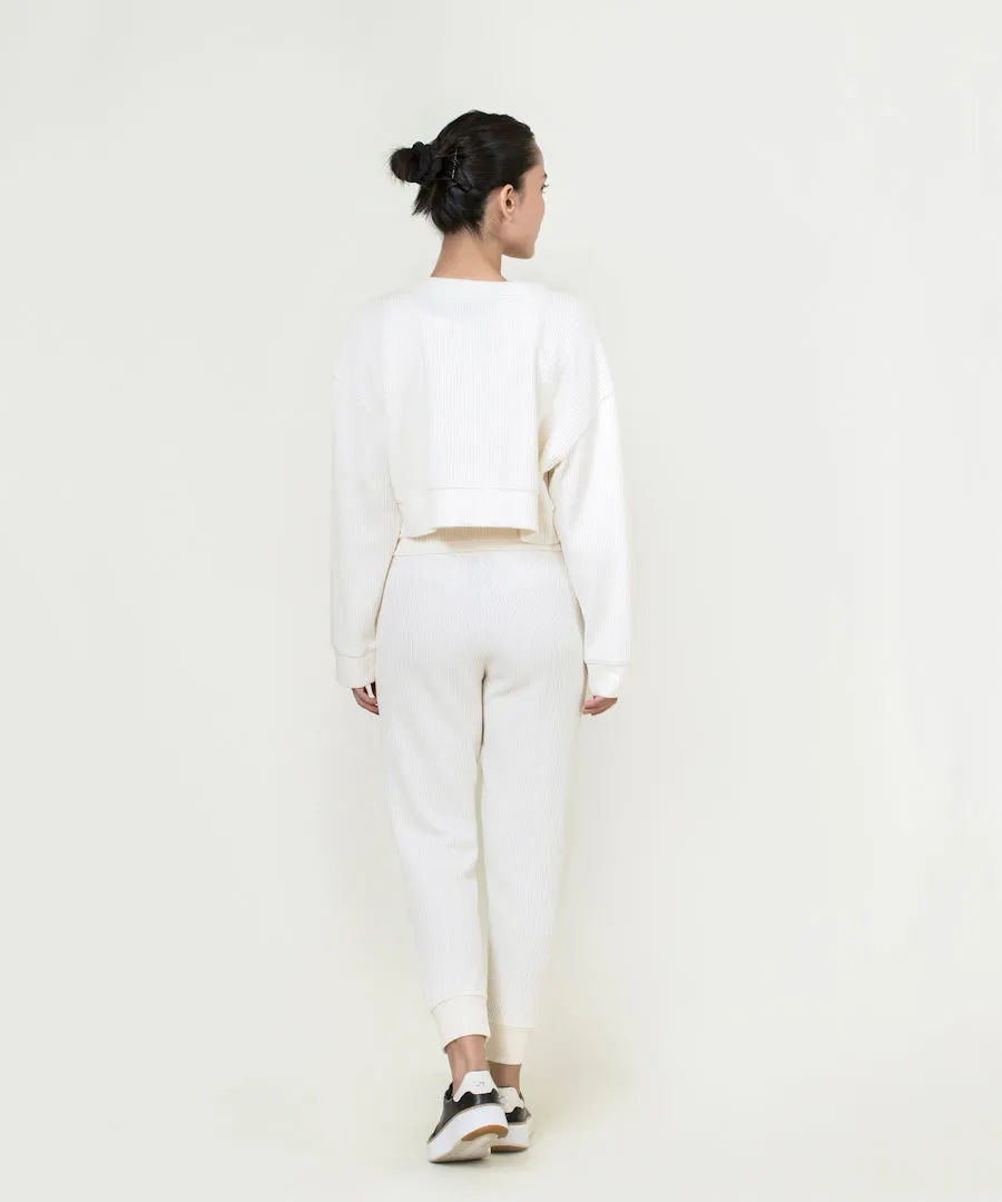 Women's Waffle Knit Cropped Joggers